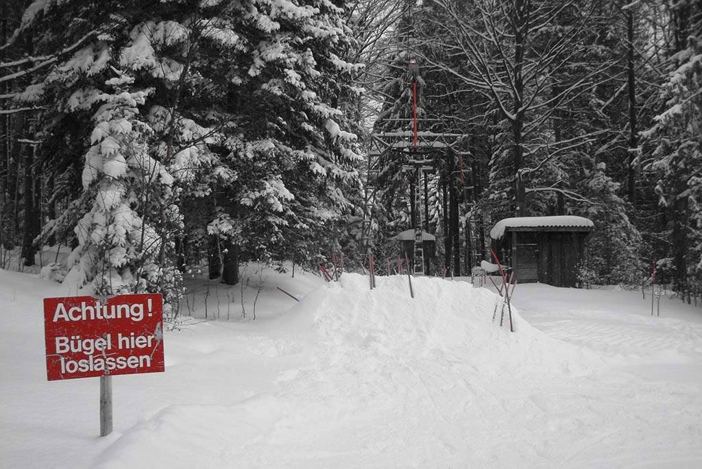 Skilift Ausstieg