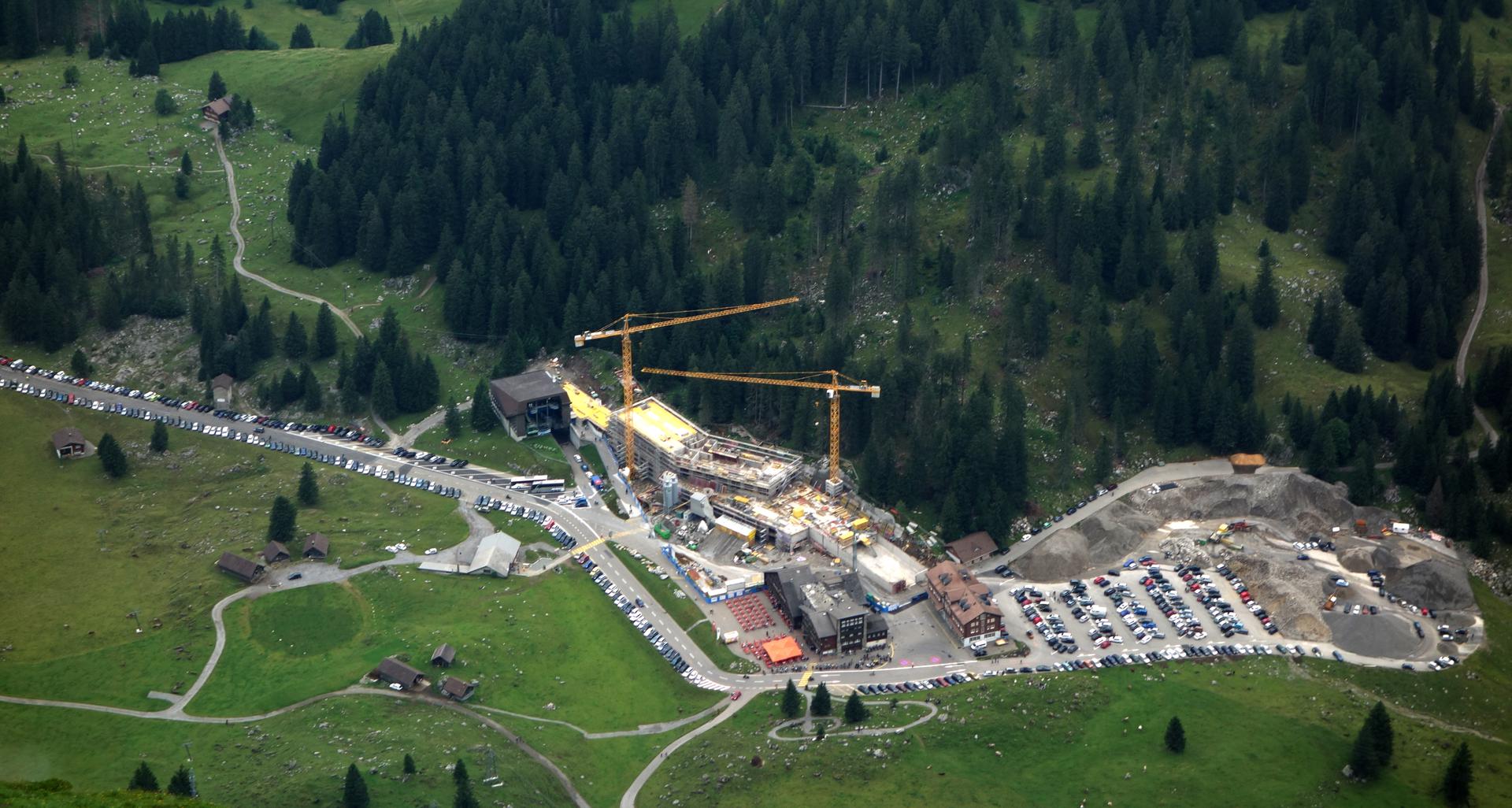 Blick von oben auf Schwägalp