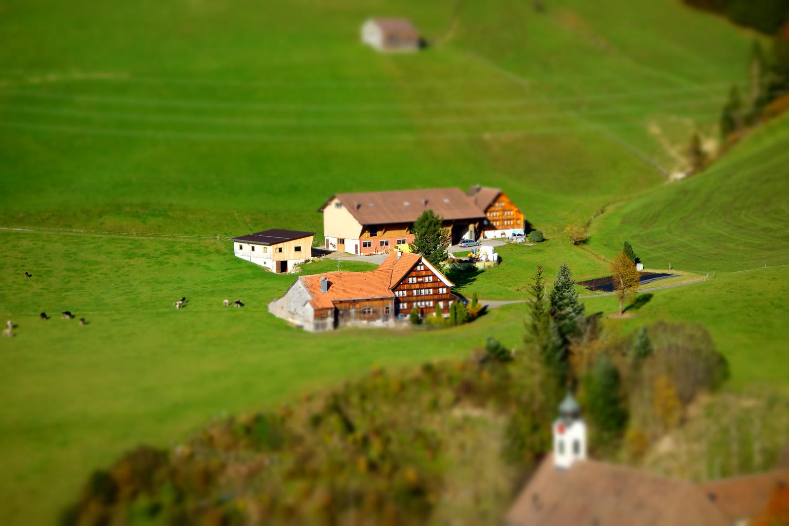 Miniaturaufnahme Appenzeller Bauernhof