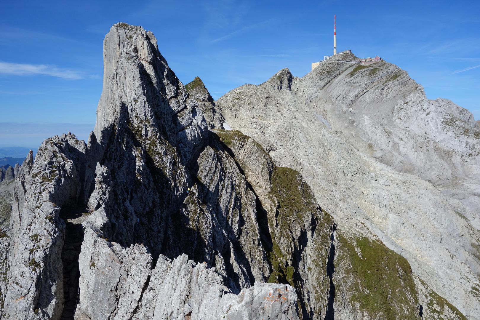 Blick vom Lisengrat zum Säntis