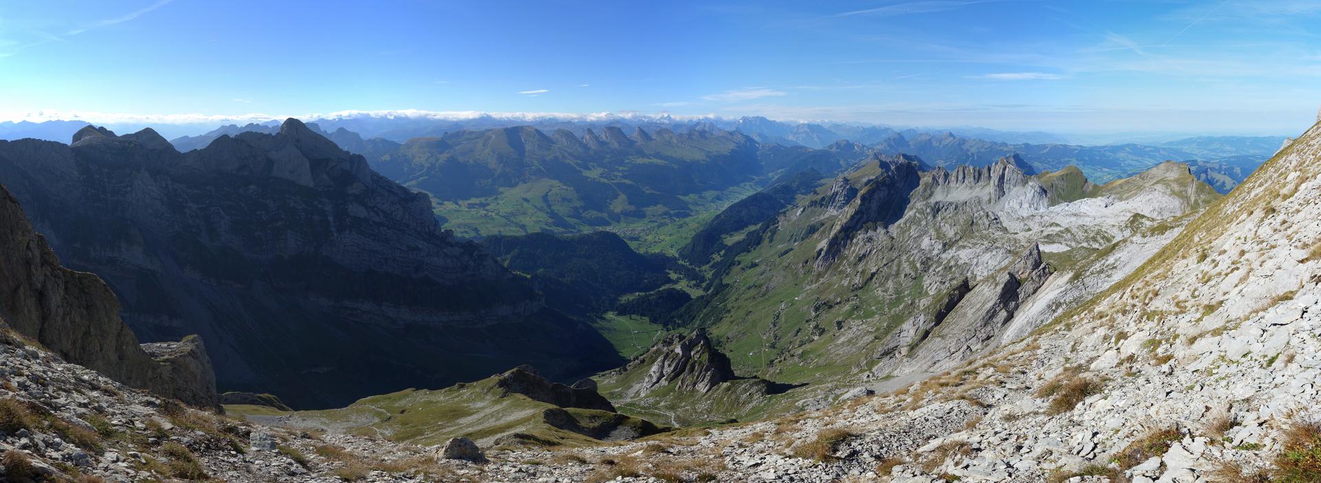 Panorama vom Säntis zum Toggenburg