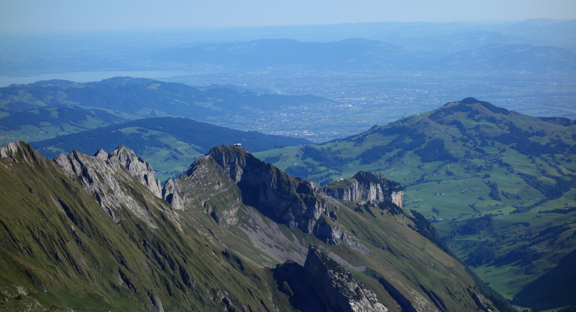 Schäfler und Ebenalp vom Säntis