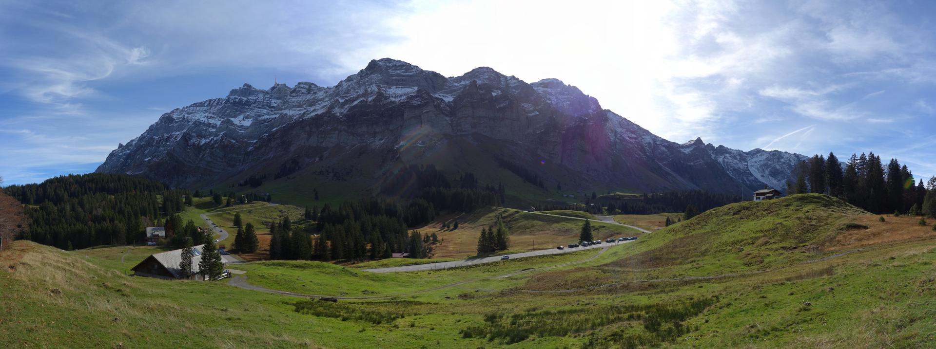 Passhöhe Schwägalp mit Säntis