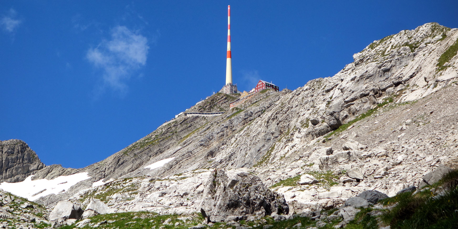 Blick Wagenlücke zum Säntis Gipfel