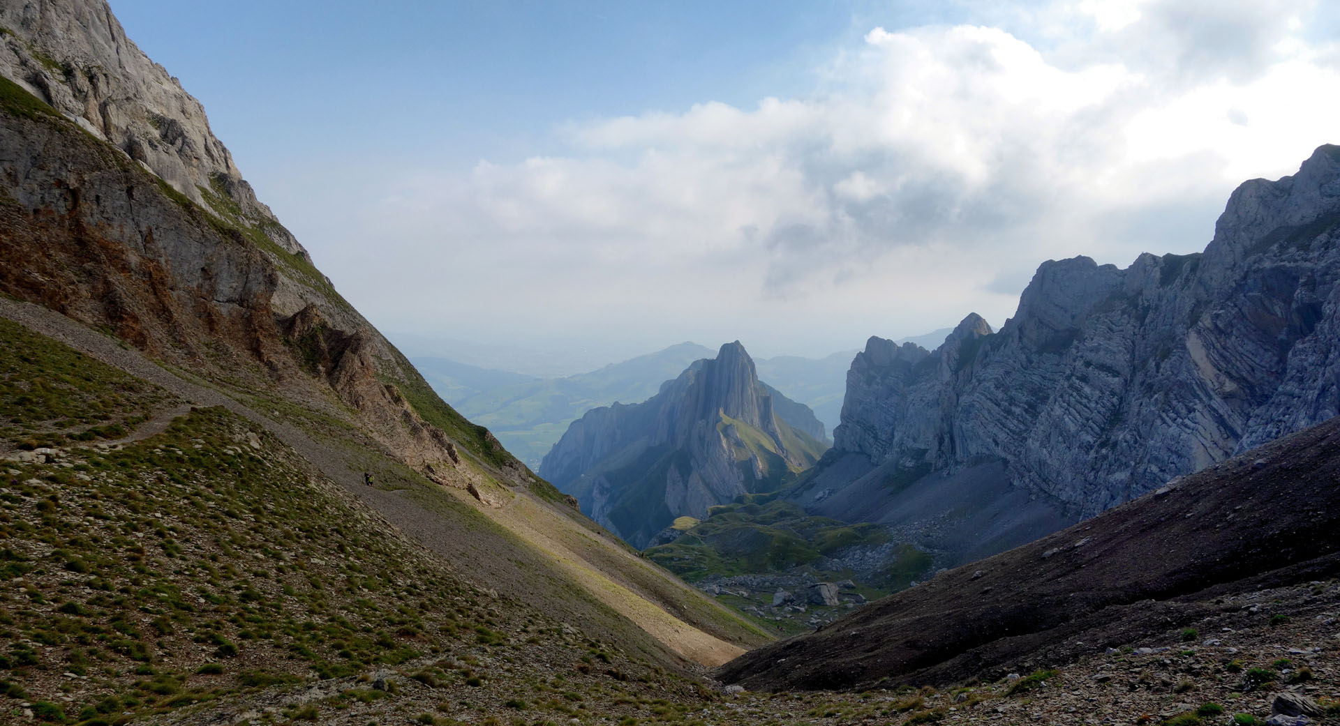 Bergweg vom Säntis zum Schäfler