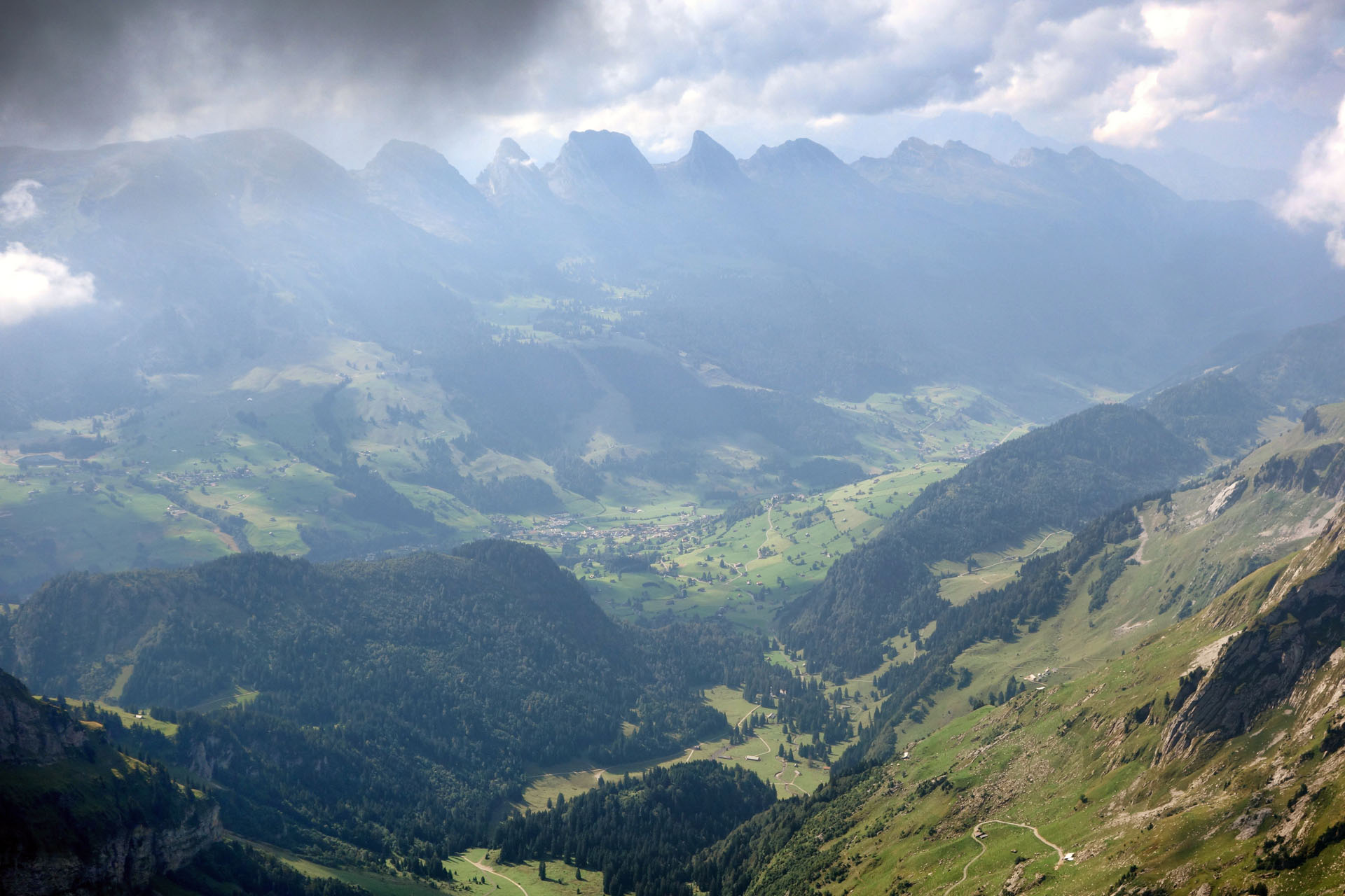 Blick vom Säntis ins Toggenburg