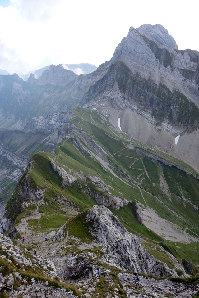 Wanderweg Rotsteinpass Lisengrat