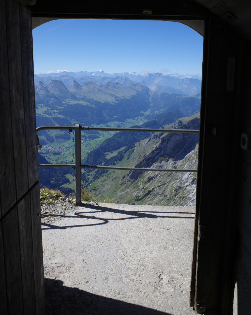 Blick aus Tunnel