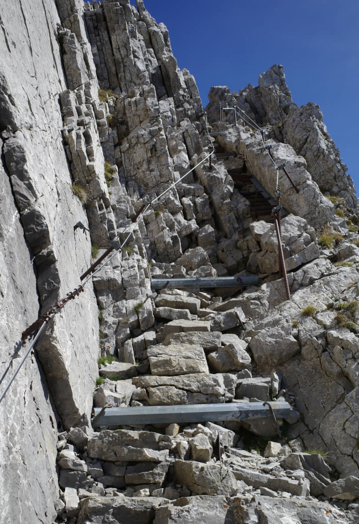 Gut gesicherter Weg