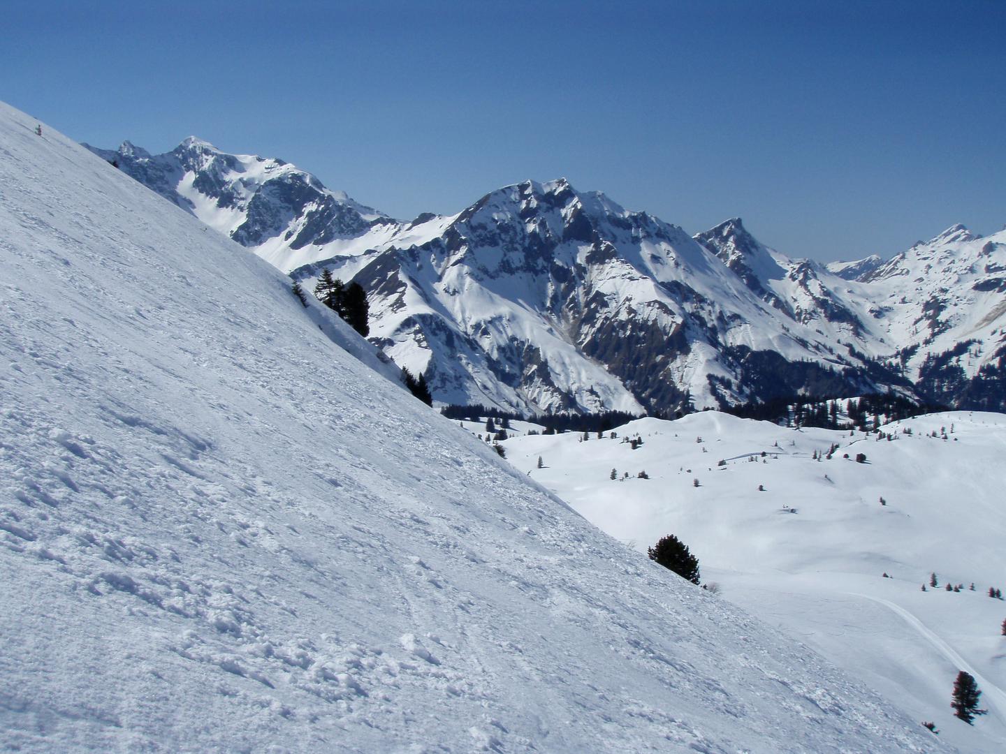 Steile Skipiste