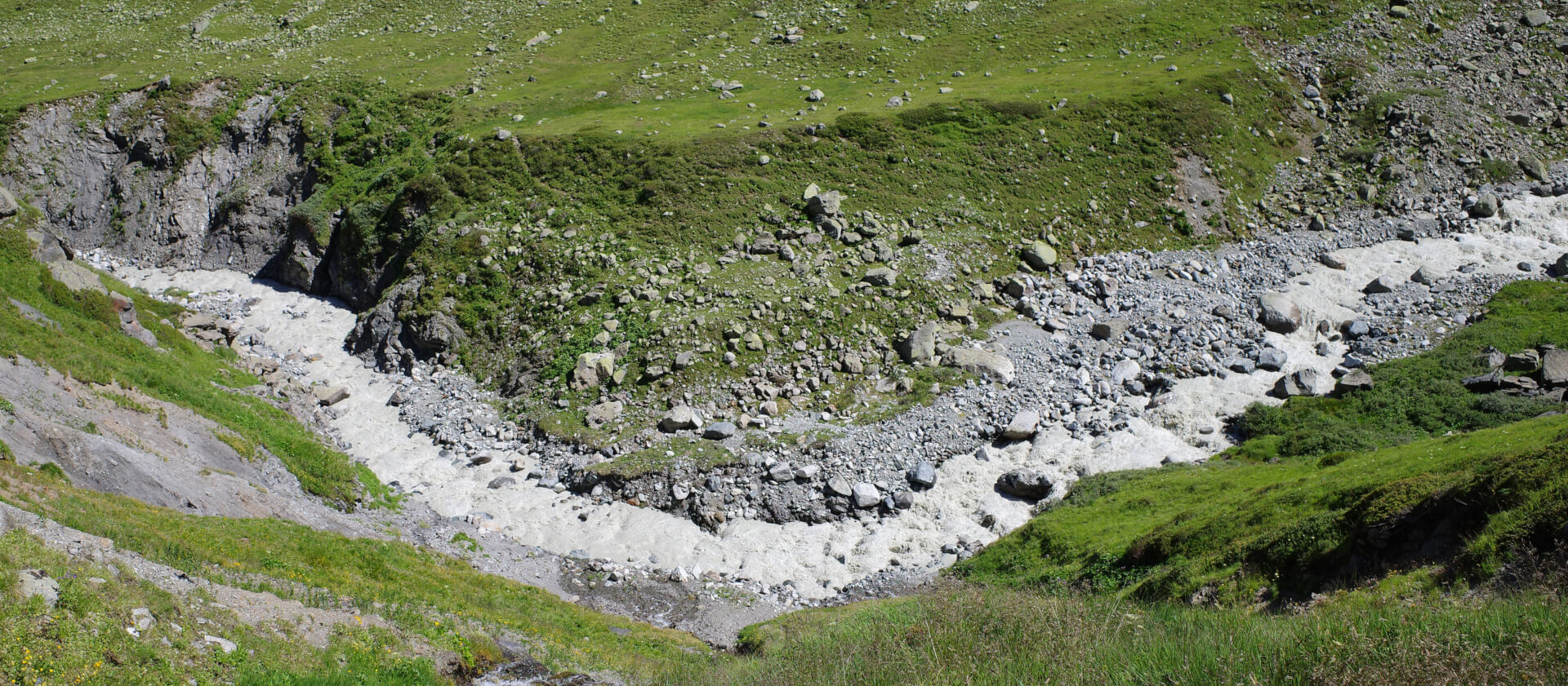 Milchiges Gletscherwasser