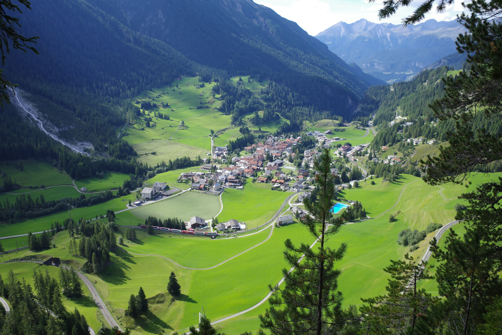 Bergün von oben