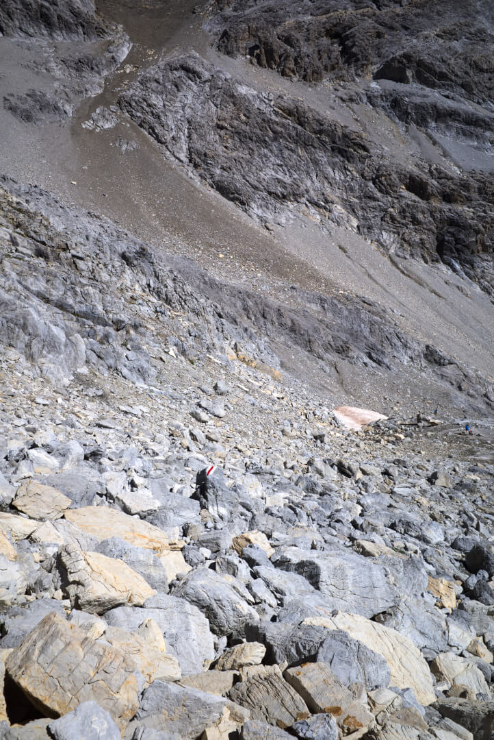 Bergweg durch Geröll