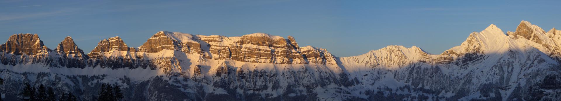 Churfirsten im Abendlicht