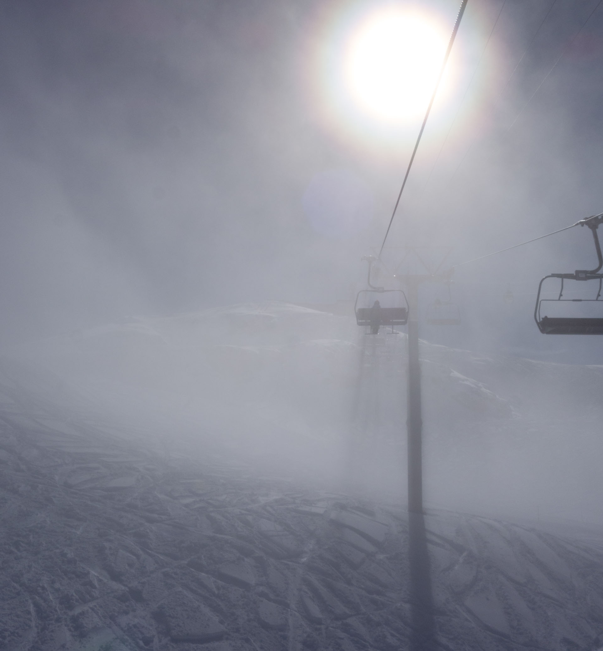 Skifahren im Nebel