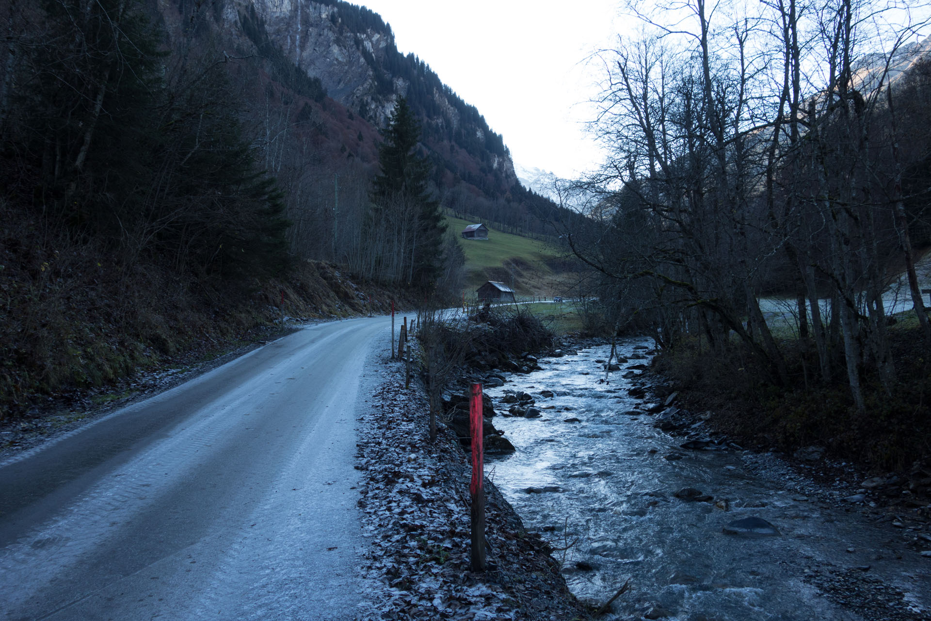 Gefrorene Straße