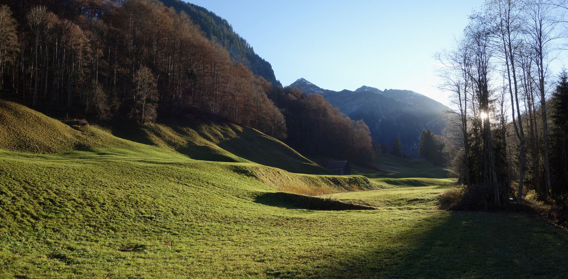 Sonnenuntergang Weisstannental