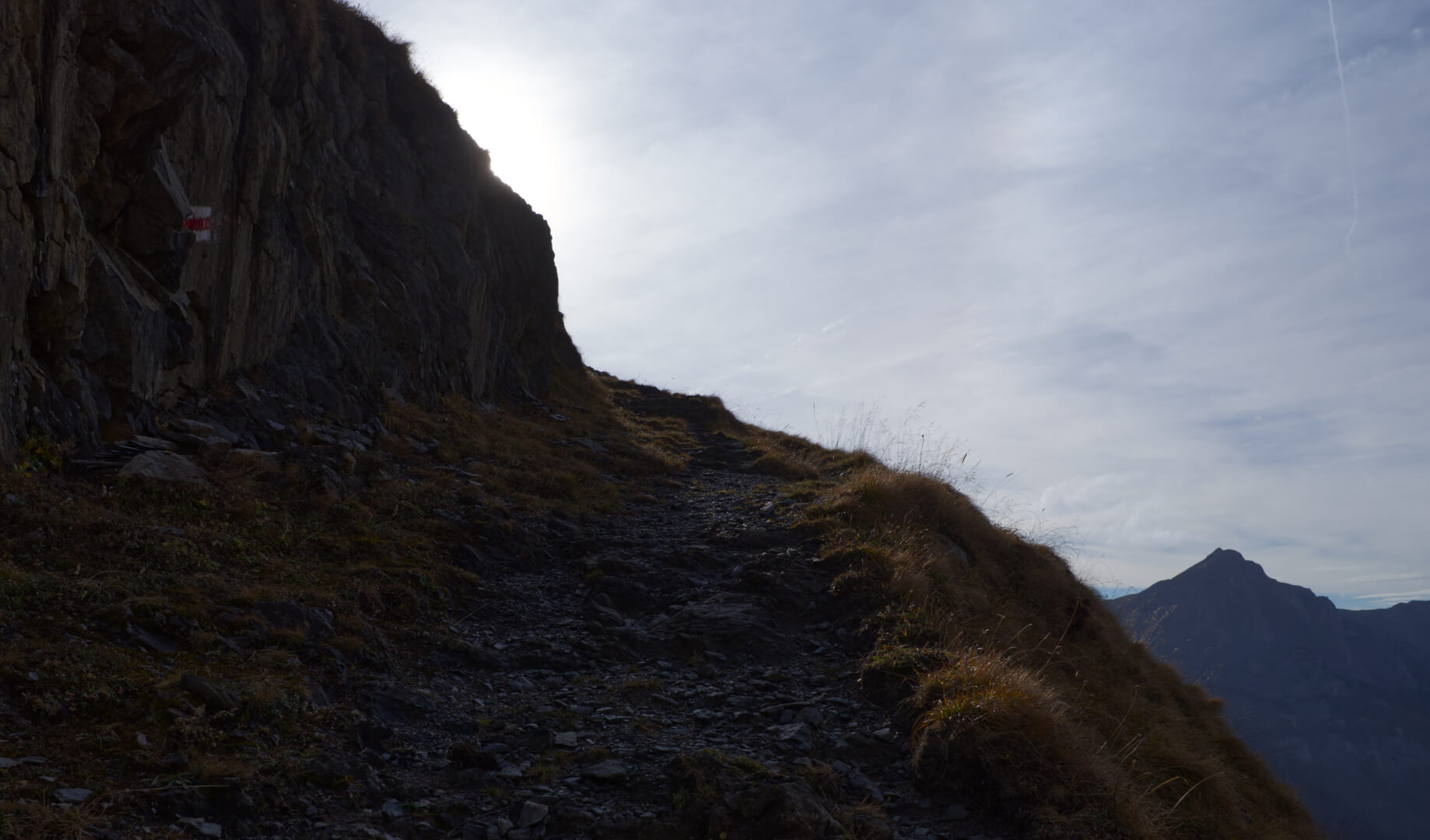 Aufstieg durch Fels