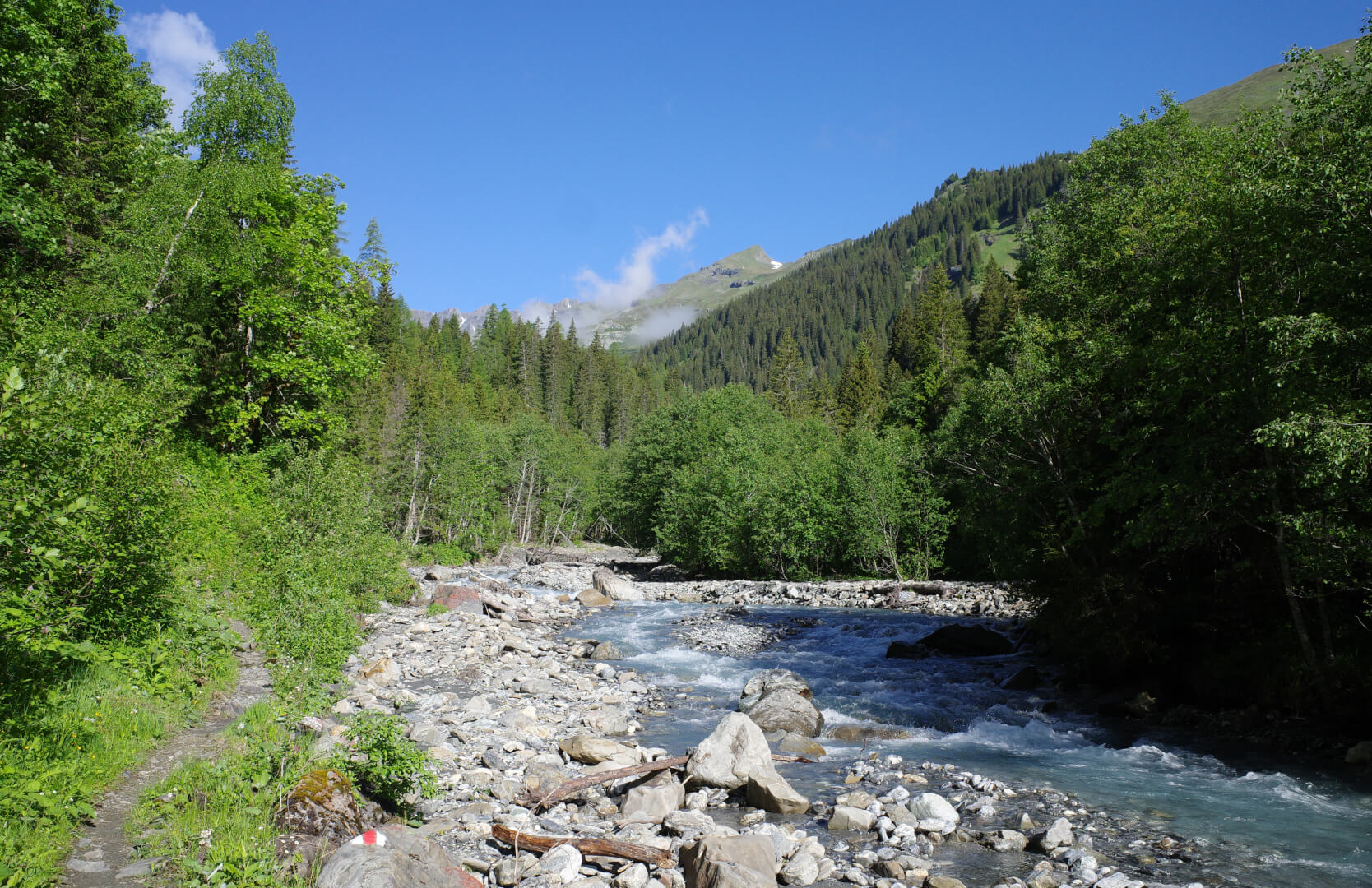 Wanderweg an der Tamina