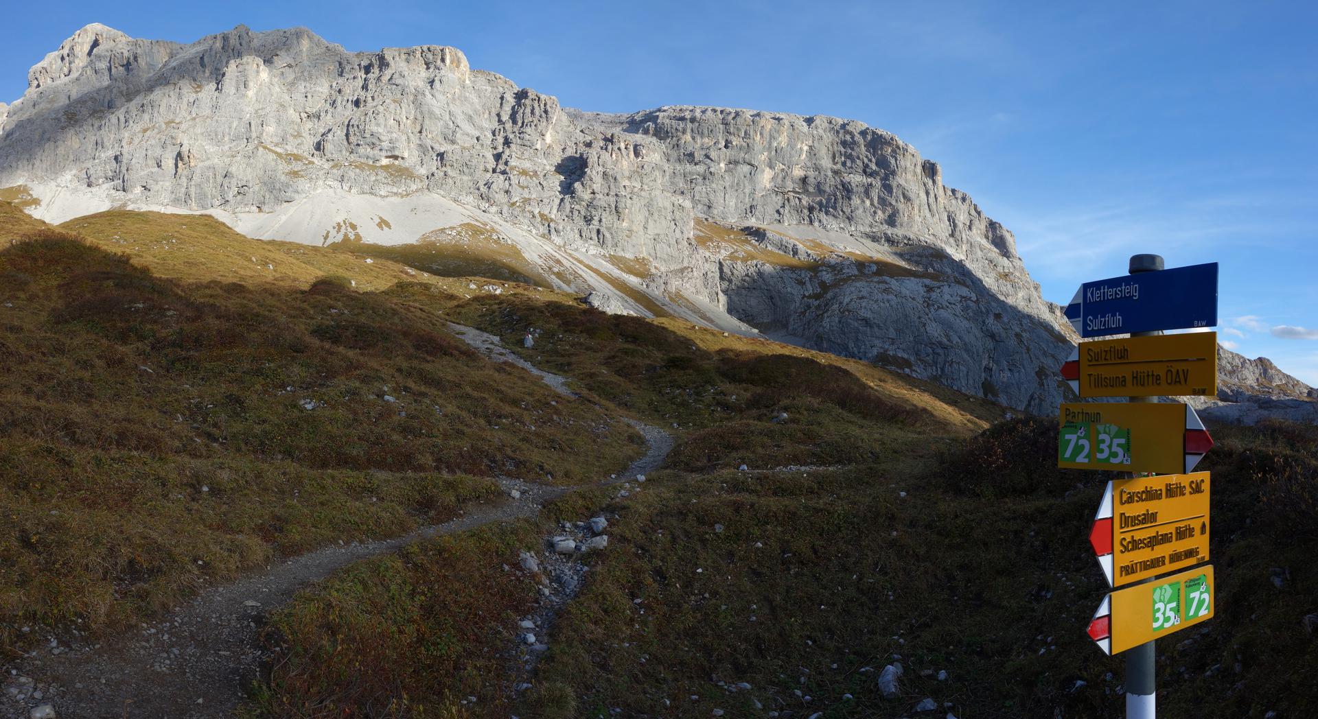 Wegweiser Klettersteig