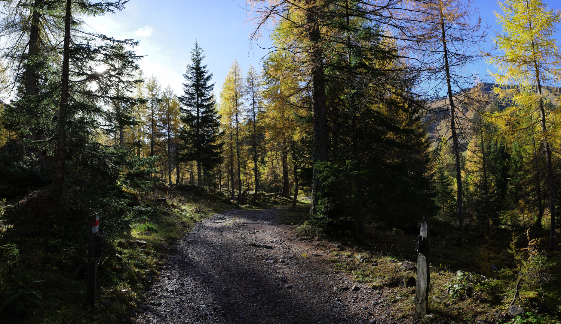 Schmaler Fahrweg