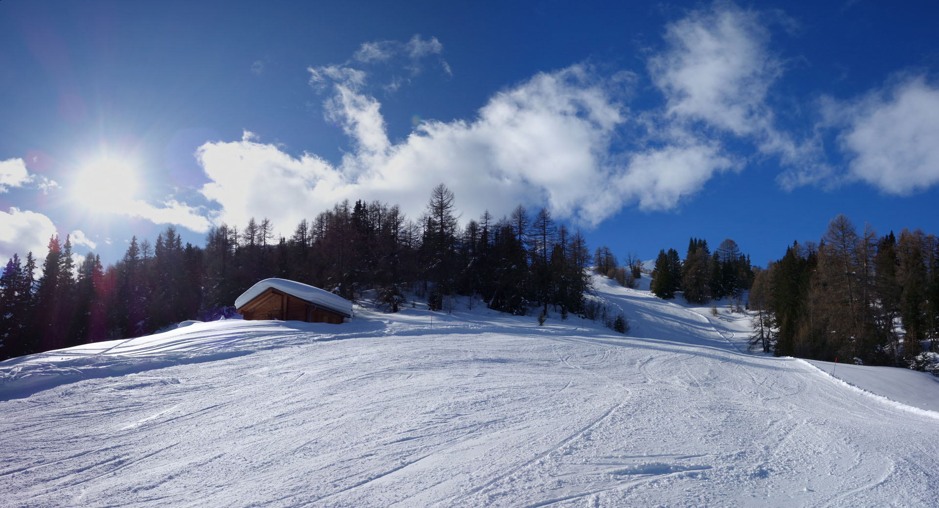 Malerische Skipiste