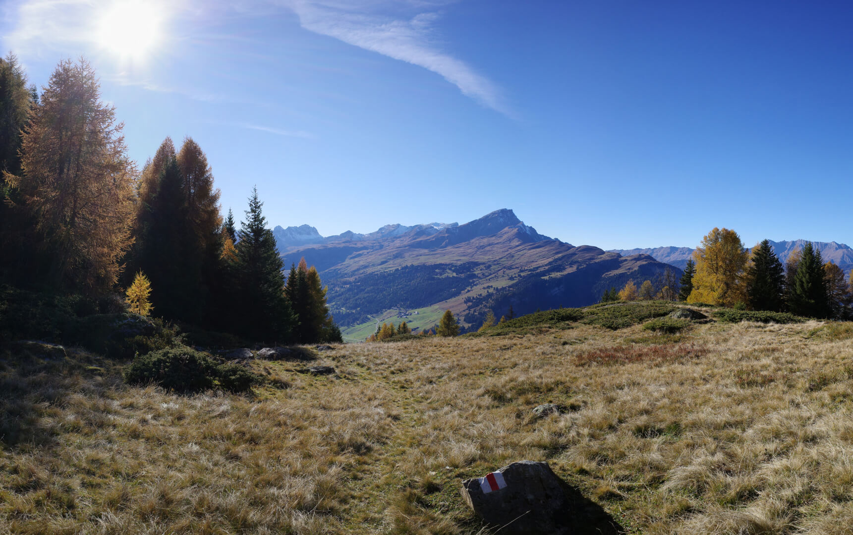 Weg über Herbstwiese