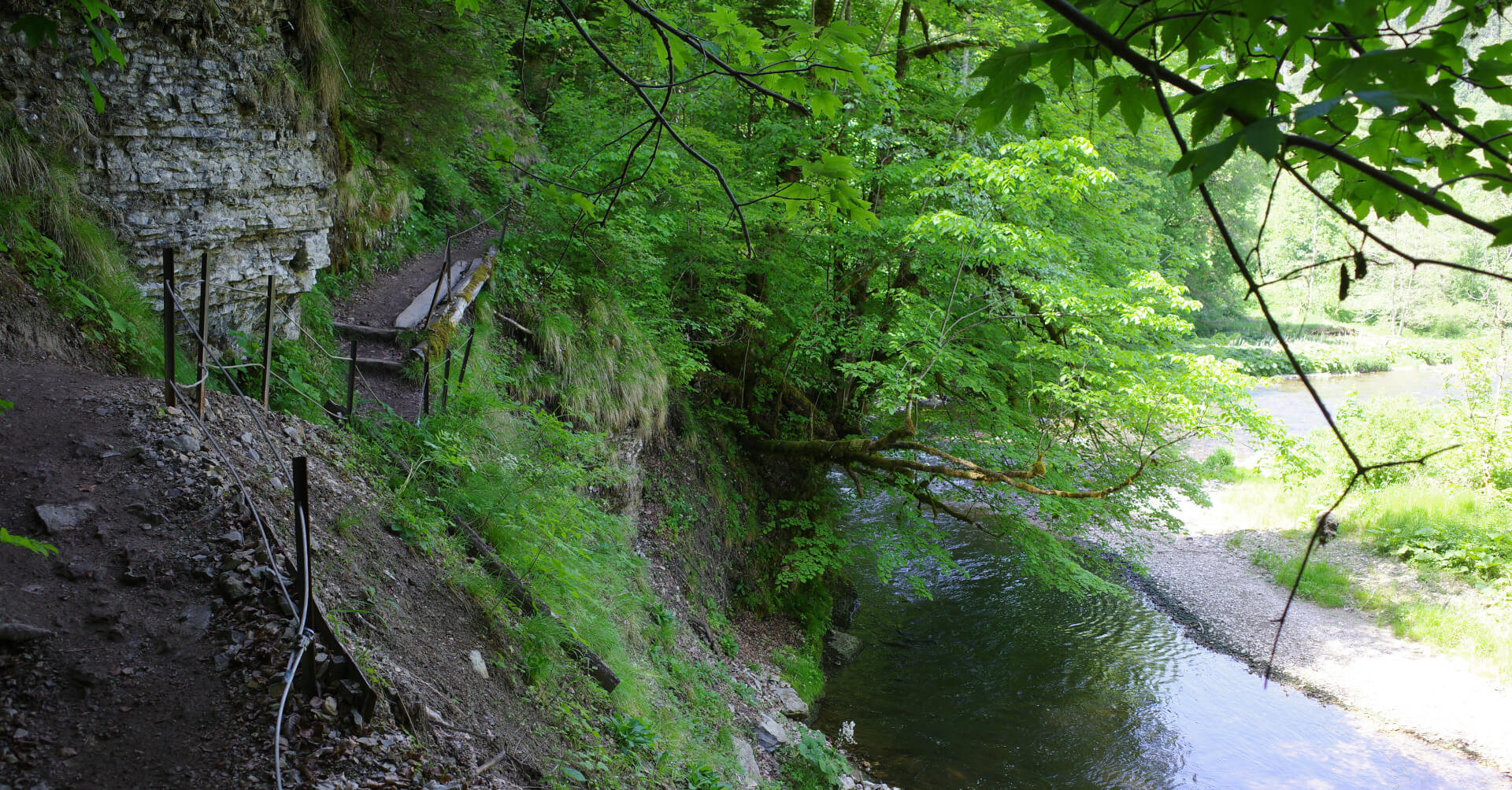 Gesicherter Wanderweg