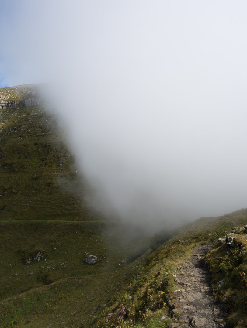Nebel beim Wandern