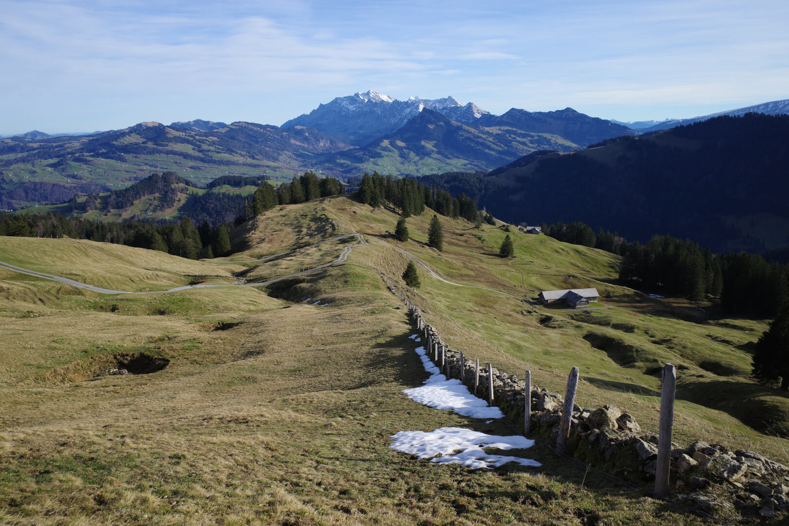 Blick vom Tanzboden zum Säntis