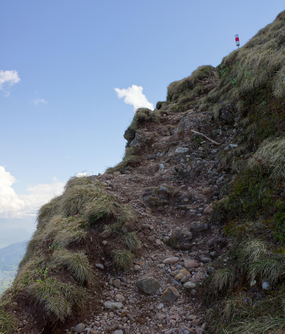 Steiler Wanderweg